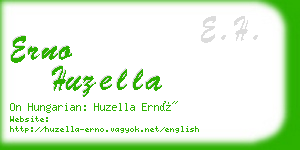 erno huzella business card